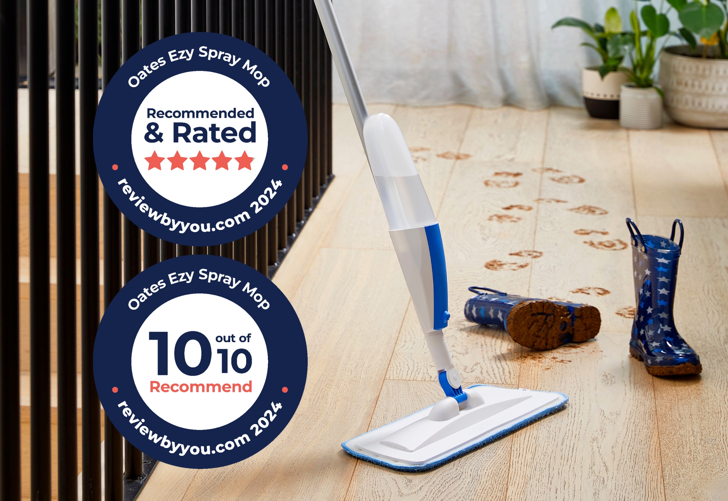 Oates Ezy Spray Mop review with star rating