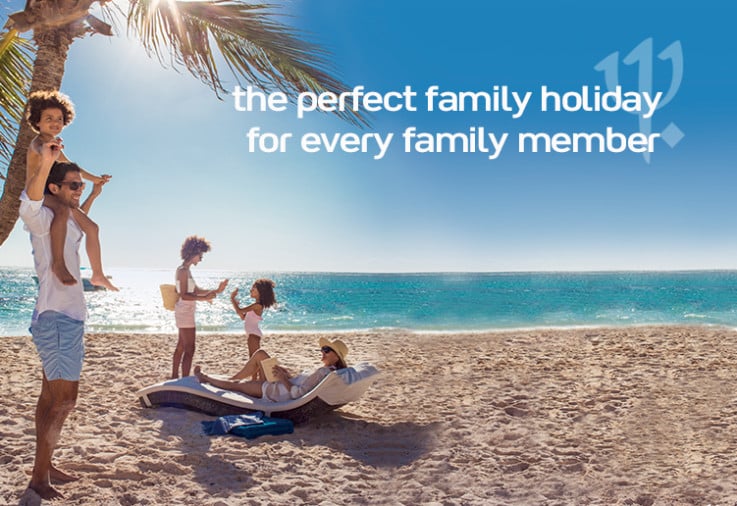 Family on the beach.