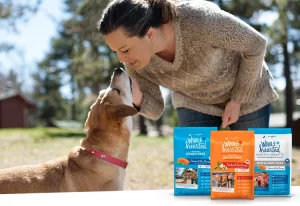 Lady with her dog.