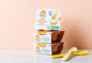 Little Bellies Organic Baby Bowls stacked.